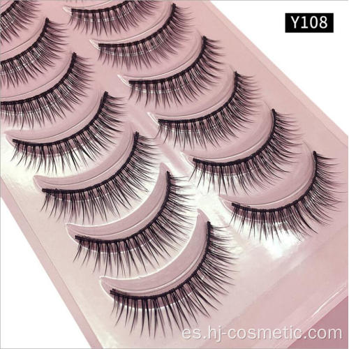 Barato Faux Mink False lashes Etiqueta privada Empaquetado de pestañas falsas 10 pares / caja